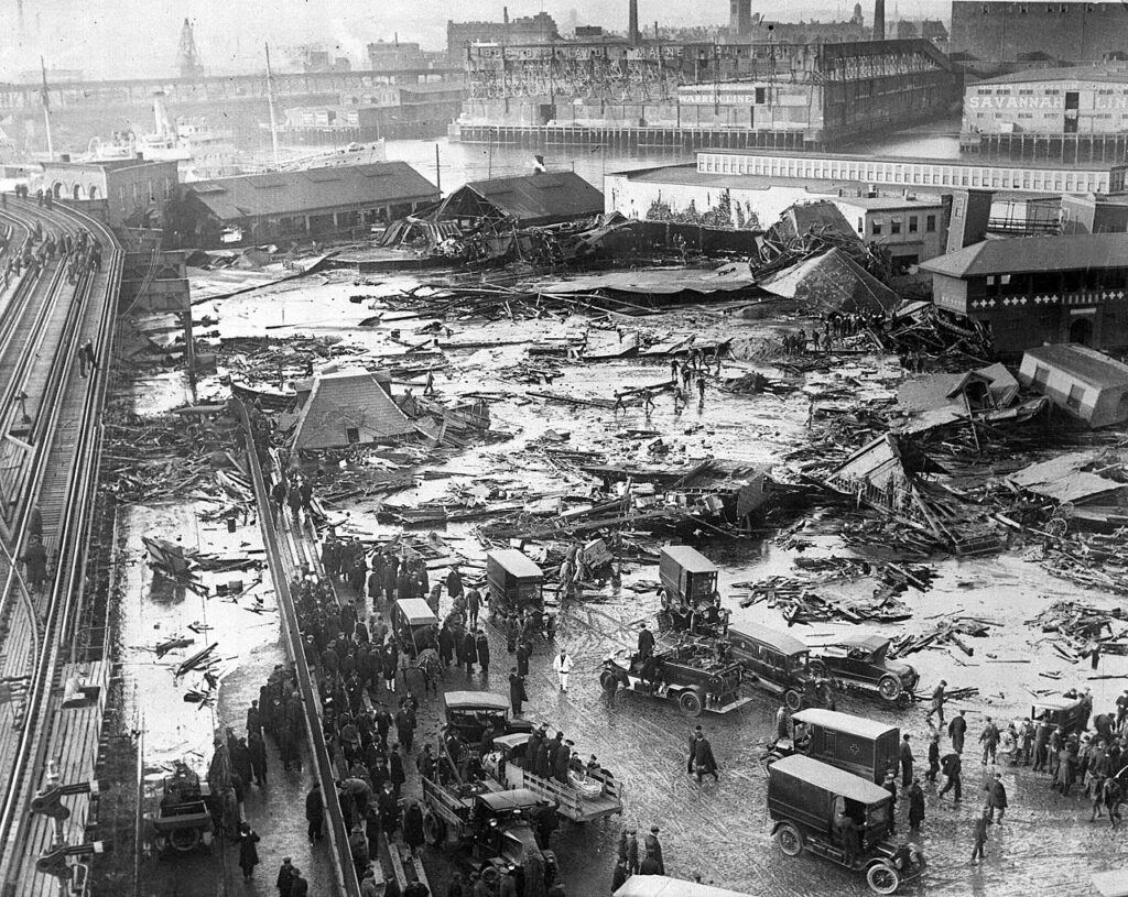 Grote stroopoverstroming van Boston