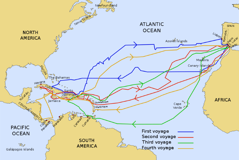 Christopher Columbus route