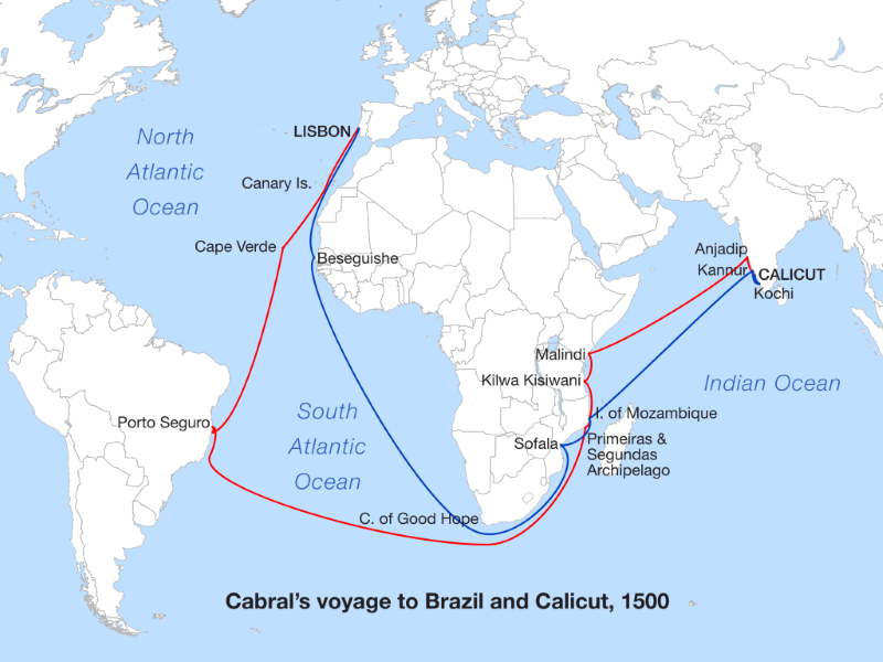 Pedro Alvares Cabral route