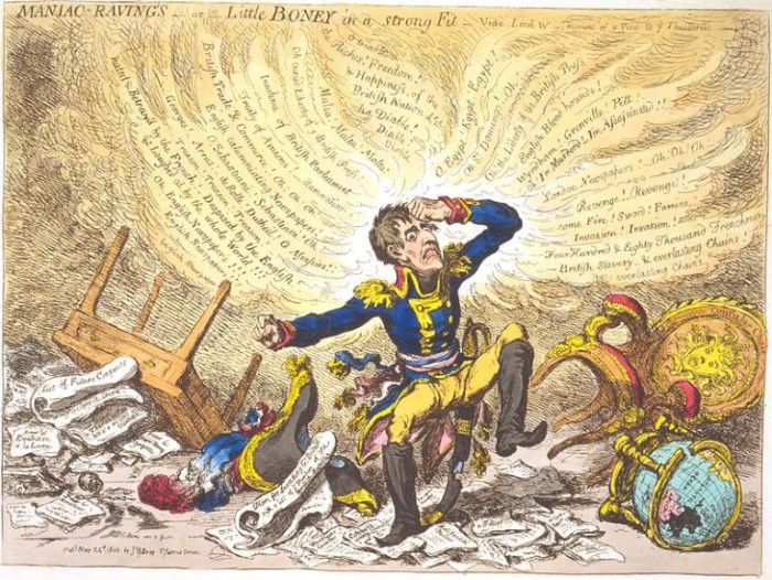 britse karikatuur kleine napoleon