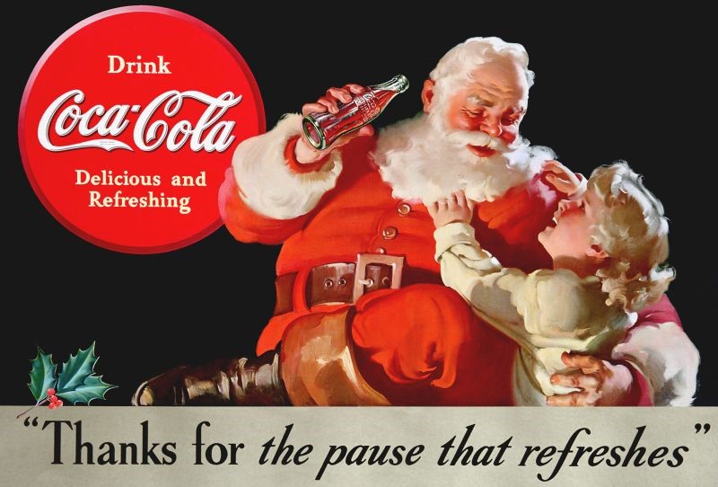 coca cola en de kerstman
