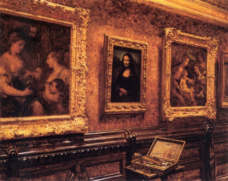mona lisa vroeger in het louvre