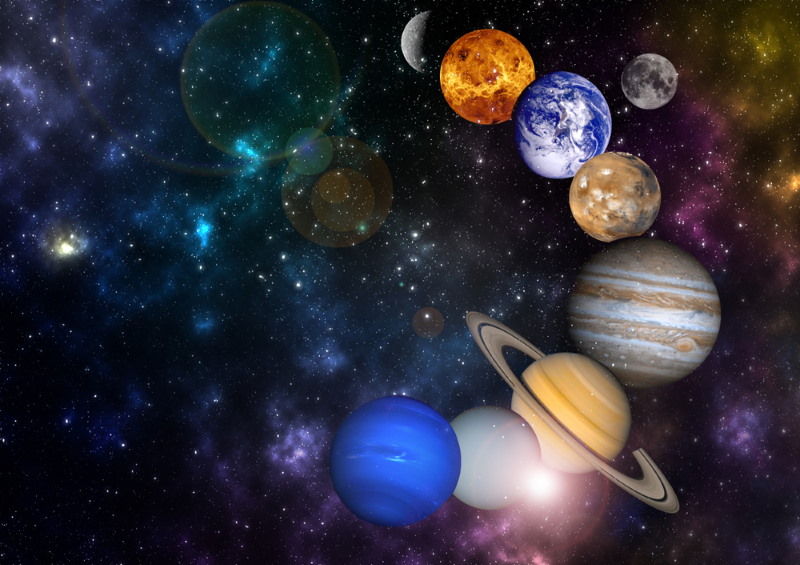 planeten op een rij