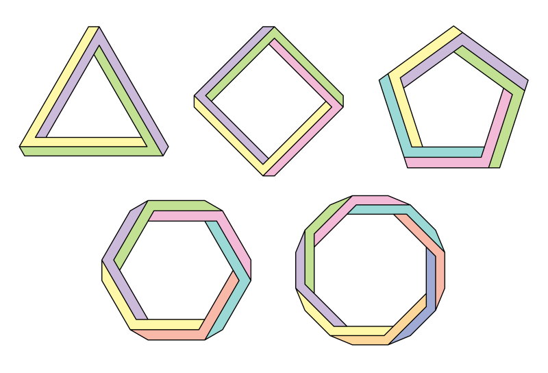 penrose meervoudige onmogelijk hoeken