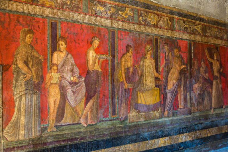 bruisend leven in pompeii