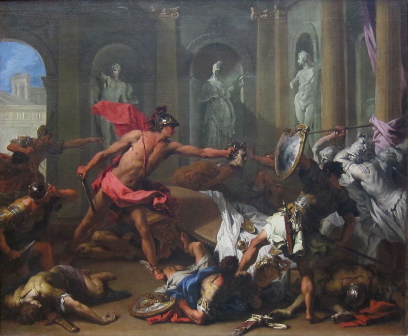 perseus met het hoofd van medusa