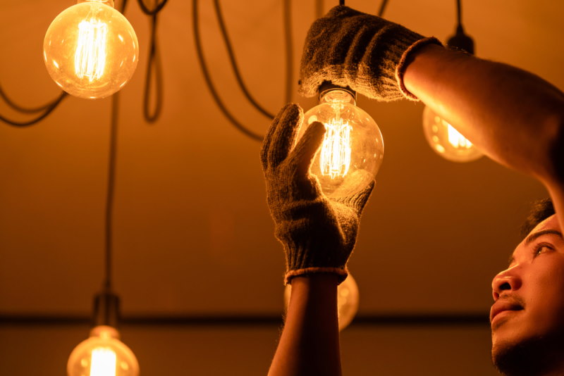 verander de verlichting