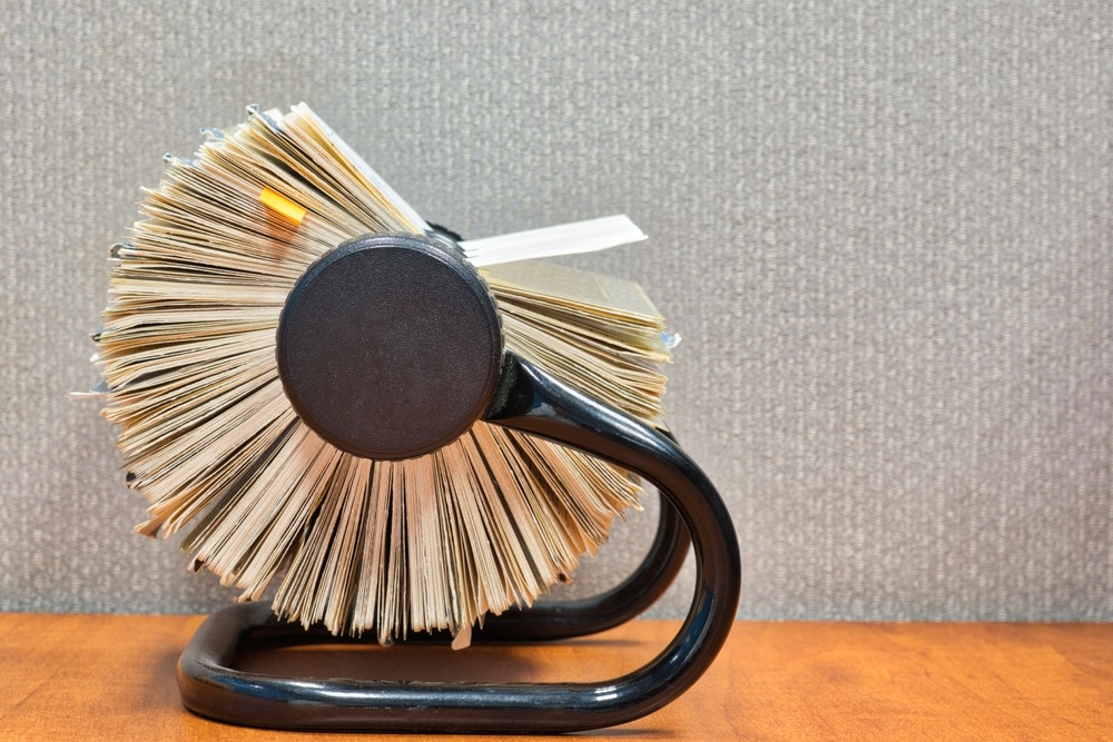 Top 10 Nostalgische Kantoorartikelen Rolodex