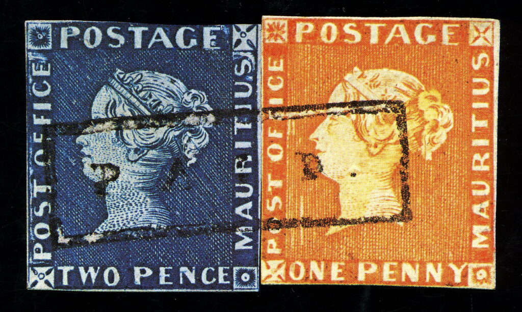 Mauritius Blue Penny op de Bordeaux Cover –