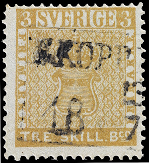 Tre skilling banco geel
