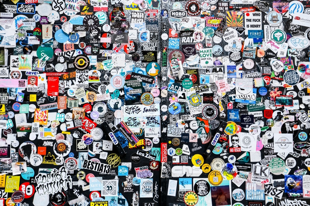 stickers aan de muur
