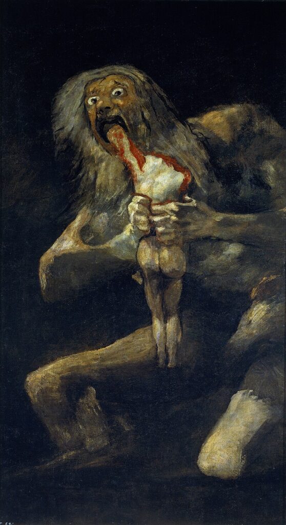 Saturnus verslindt zijn zoon – Francisco Goya Saturnus verslindt zijn zoon – Francisco Goya