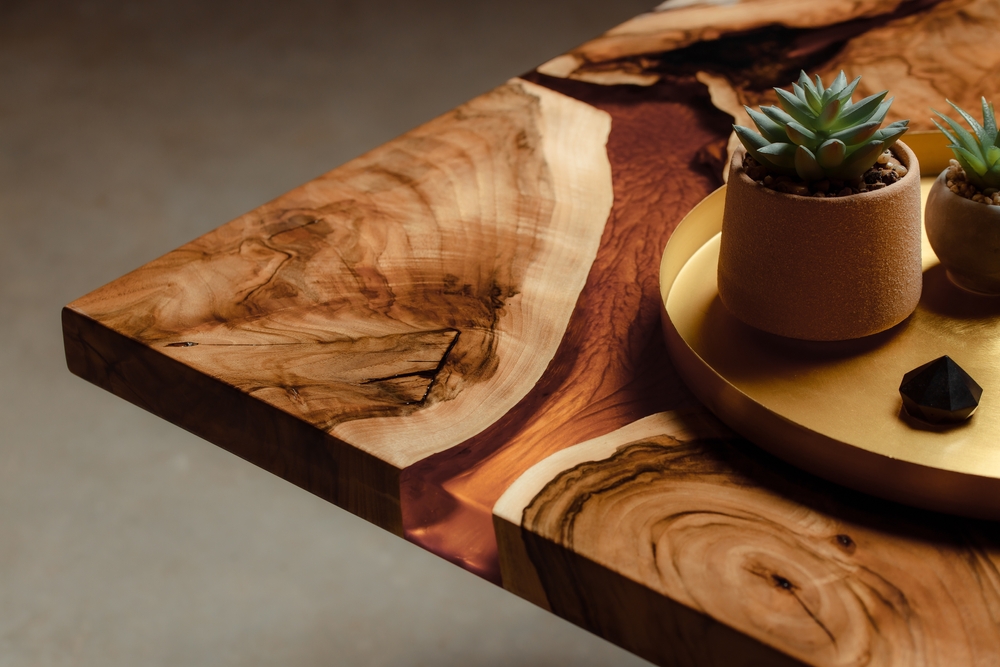 Expensive,Vintage,Furniture.,The,Table,Is,Covered,With,Epoxy,Resin