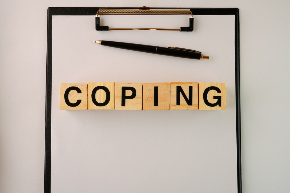 Coping,Wooden,Block,Words,Concept,Background