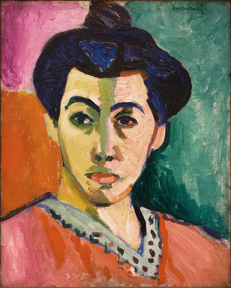 Portret van mevrouw Matisse. De groene streep
