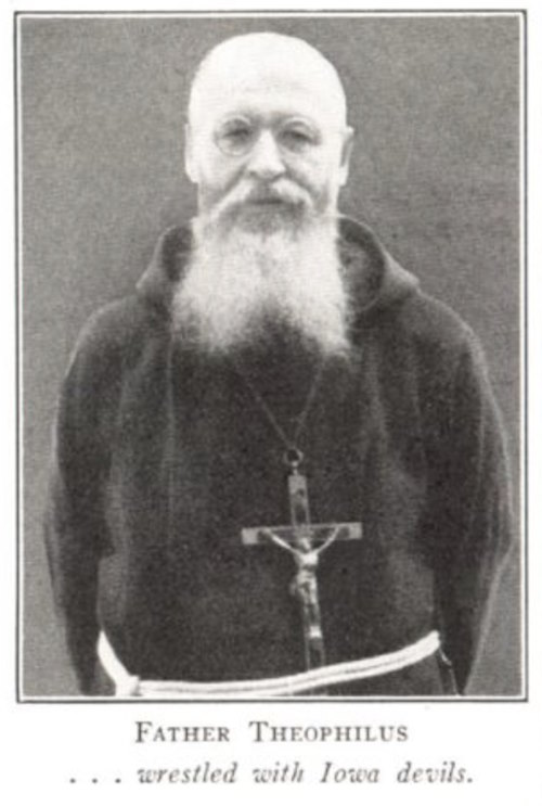 Father Theophilus... wrestled with Iowa devils