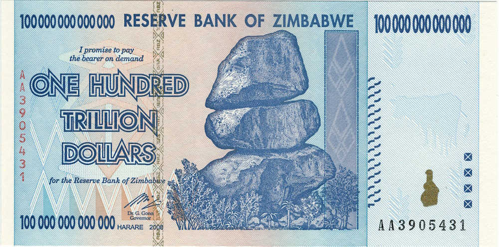100 biljoen dollarbiljet