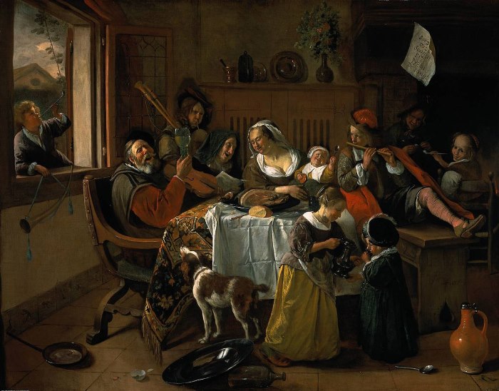 jan steen het vrolijke huisgezin
